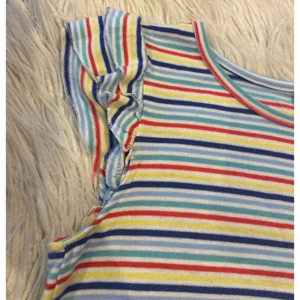 10/12 Old navy Girls Multicolored Striped Dress Flutter Sleeves Comfortable